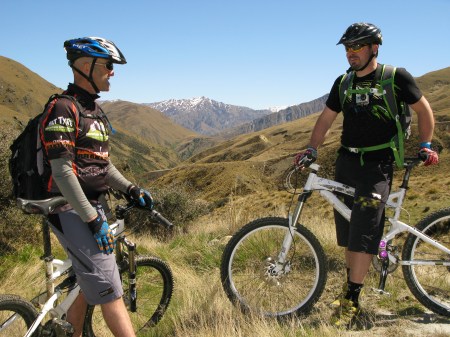 Marti the guide from Fat Tyre, left. and Mike the English tourist, right
